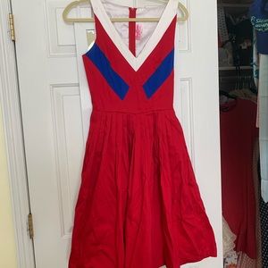 Pinup Girl V colorblocked Dress
